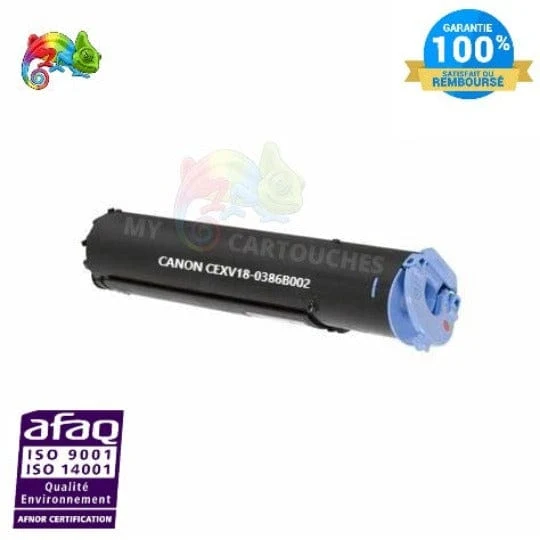Toner Canon C-EXV 18 Noir: imageRUNNER 1018, 1022, 1024