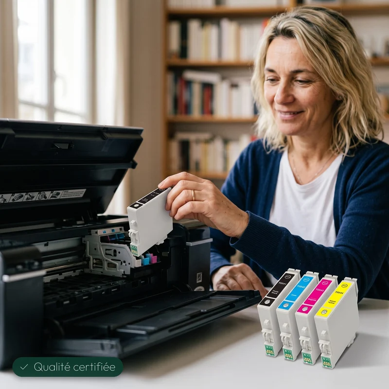 Pack 8 Cartouches Epson Grenouille T0540: Stylus Photo R800, R1800