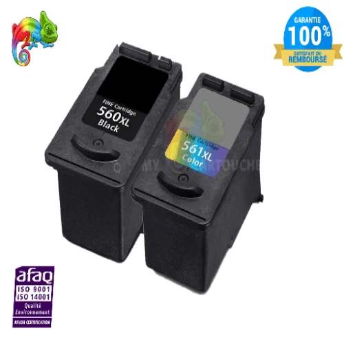 Pack 2 Canon PG-560XL + CL-561XL: PIXMA TS 5350, TS 7450