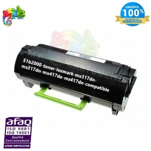Toner Lexmark 51B2000 Noir: MS317 dn, MS417 dn, MX417 de