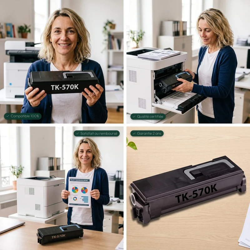 Toner Kyocera TK-570 Noir: Kyocera FS-C5400DN, ECOSYS P7035cdn