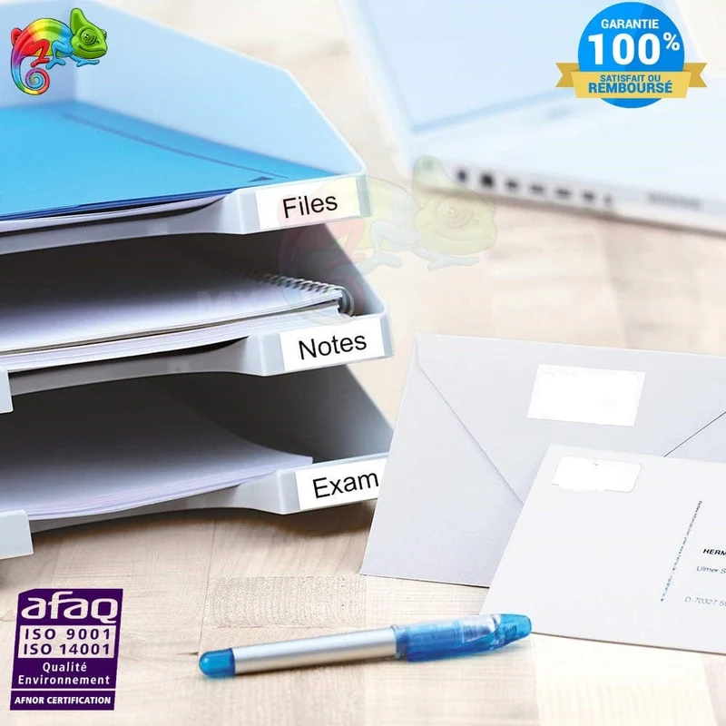 Ruban Étiquette Dymo S0721610 Blanc 12mm x 4m: LetraTag LT 100H, LT 100T