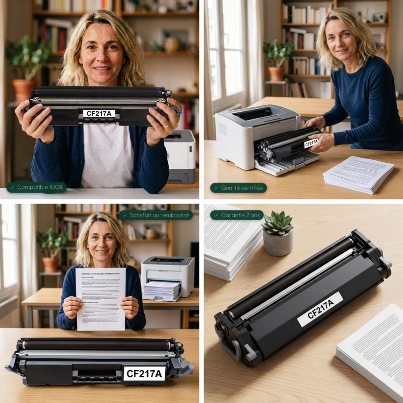 Toner HP 17A CF217A Noir: LaserJet Pro M102, M130
