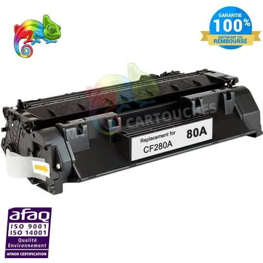 Toner HP 80A CF280A Noir: LaserJet Pro M401dn, MFP M425dn