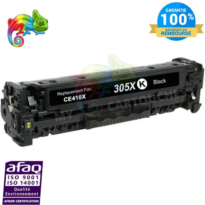 Toner HP 305X CE410X Noir: CLJ Pro M451dn, M475dw