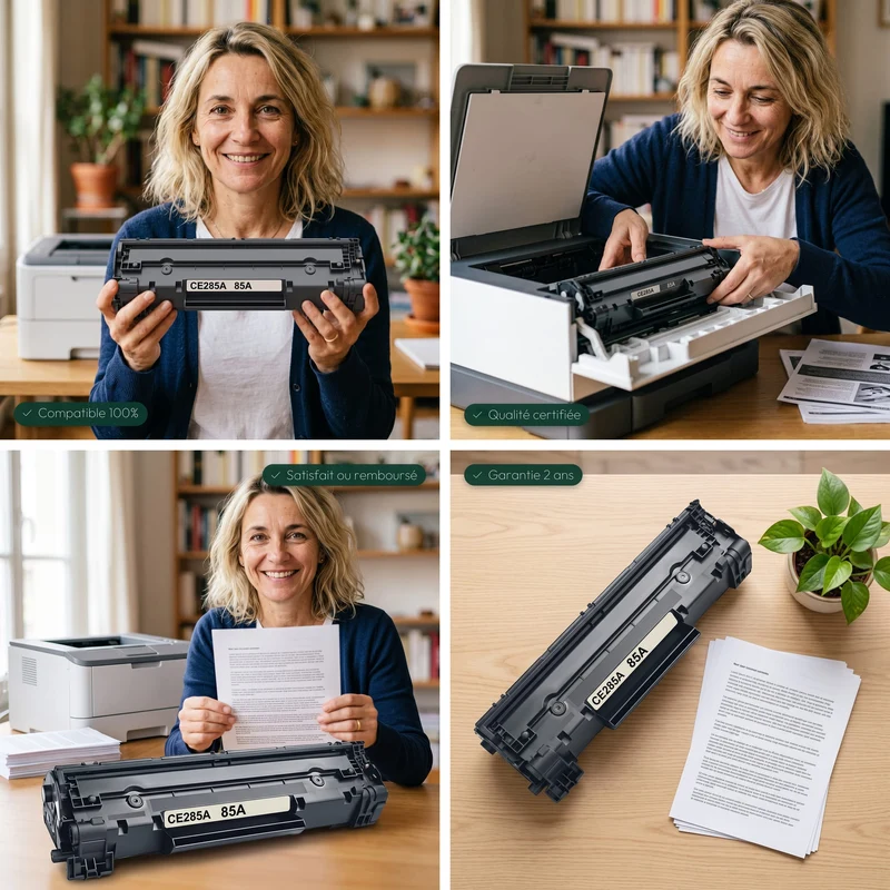 Toner HP 85A CE285A Noir — LaserJet P1102, P1102W, M1132 MFP