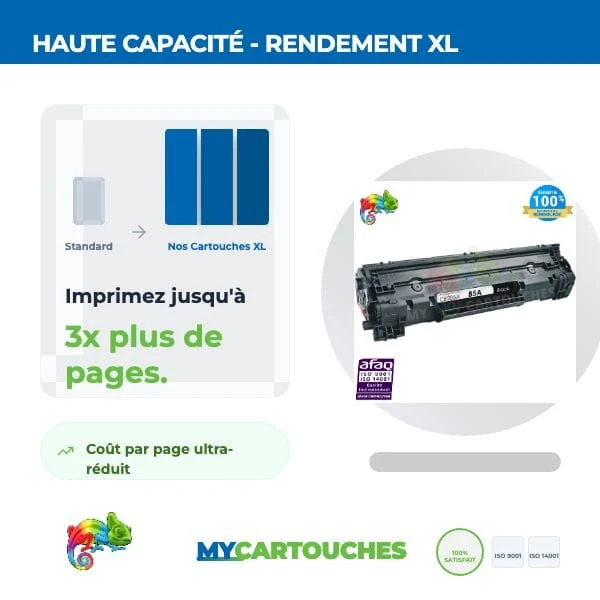 Toner HP 85A CE285A Noir — LaserJet P1102, P1102W, M1132 MFP