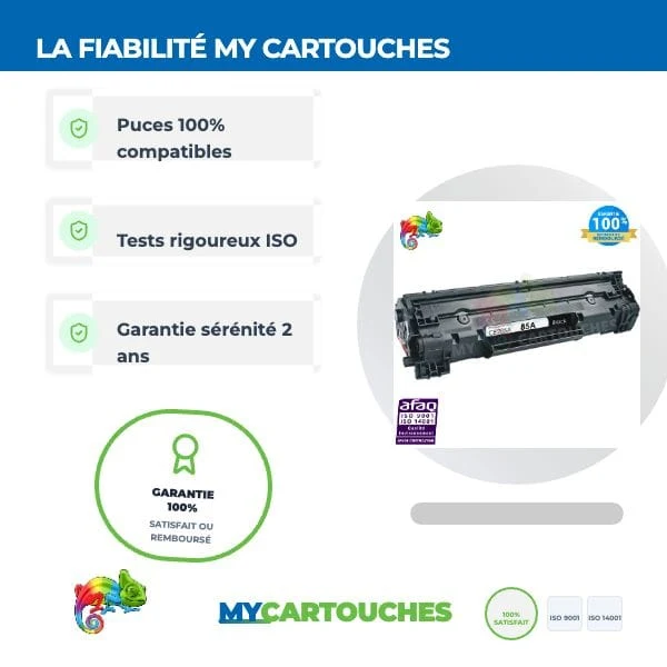 Toner HP 85A CE285A Noir — LaserJet P1102, P1102W, M1132 MFP