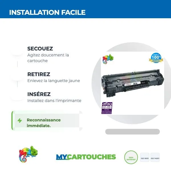 Toner HP 85A CE285A Noir — LaserJet P1102, P1102W, M1132 MFP