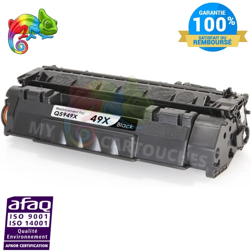 Toner HP Q5949X Noir 6000p: LaserJet 1320, 3390, M2727 MFP