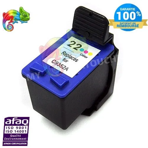 Cartouche HP 22 XL Couleur: DeskJet 3920, OfficeJet 4315, PSC 1410