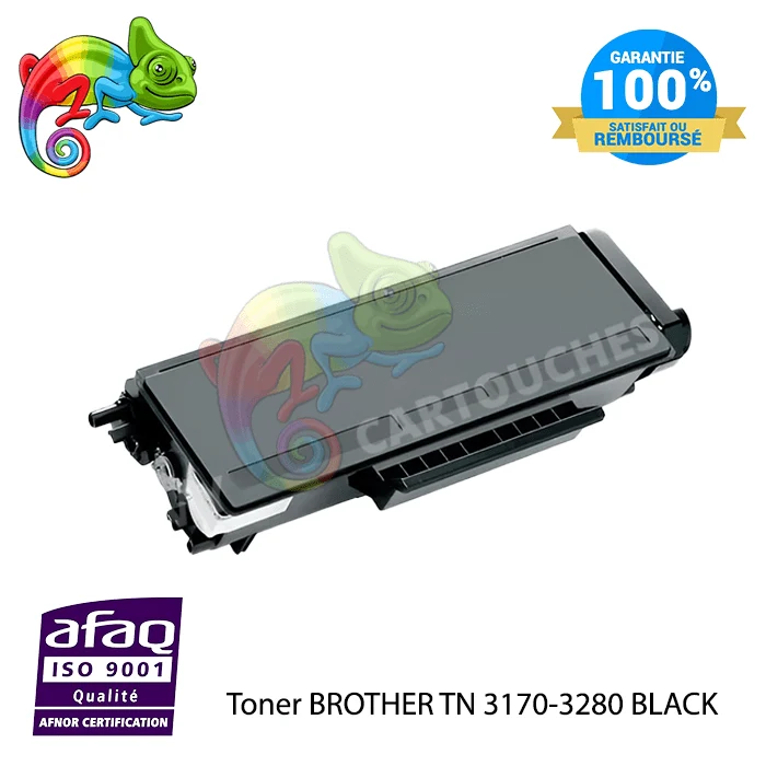 Toner Brother TN-3170 / TN-3280 Noir: HL-5340D, DCP-8085DN, MFC-8880DN