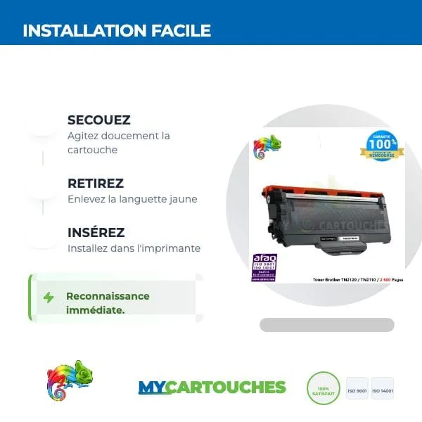 Toner Brother TN-2120 Noir — DCP-7030, DCP-7032