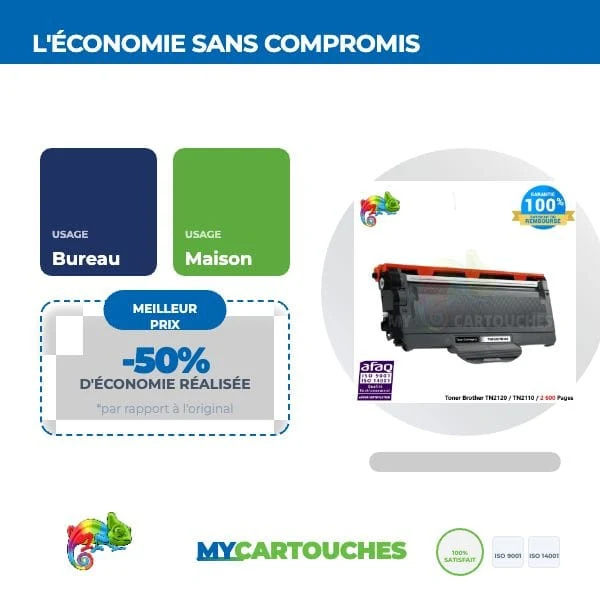 Toner Brother TN-2120 Noir — DCP-7030, DCP-7032