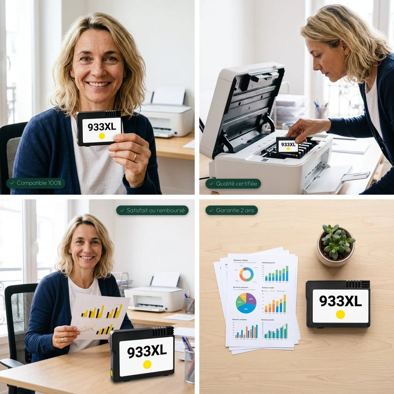 Cartouche HP 933 XL Jaune: OfficeJet 6100, 6600, 6700