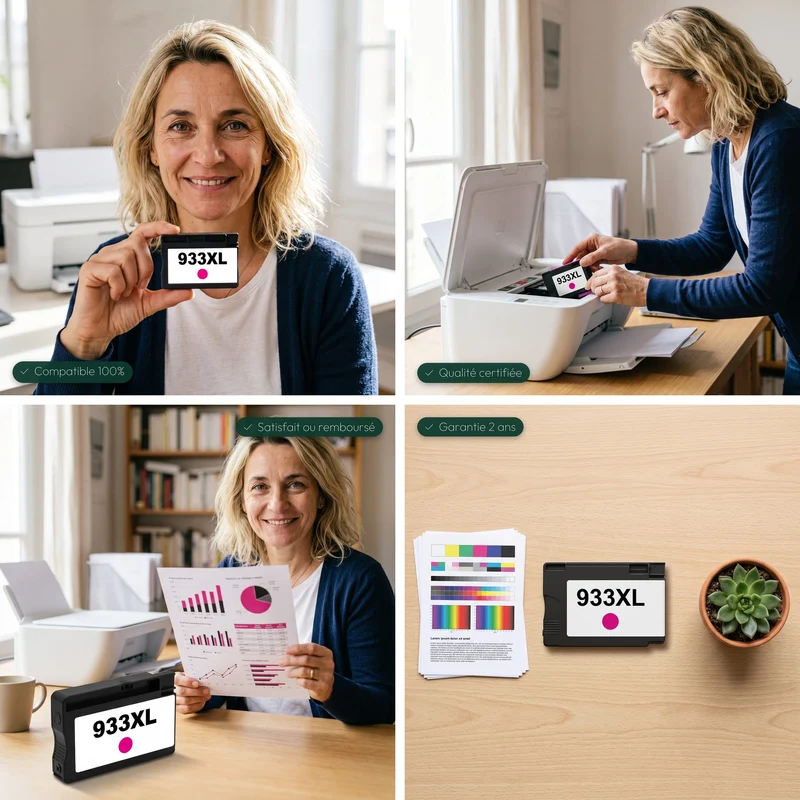 Cartouche HP 933 XL Magenta: OfficeJet 6100, 6600