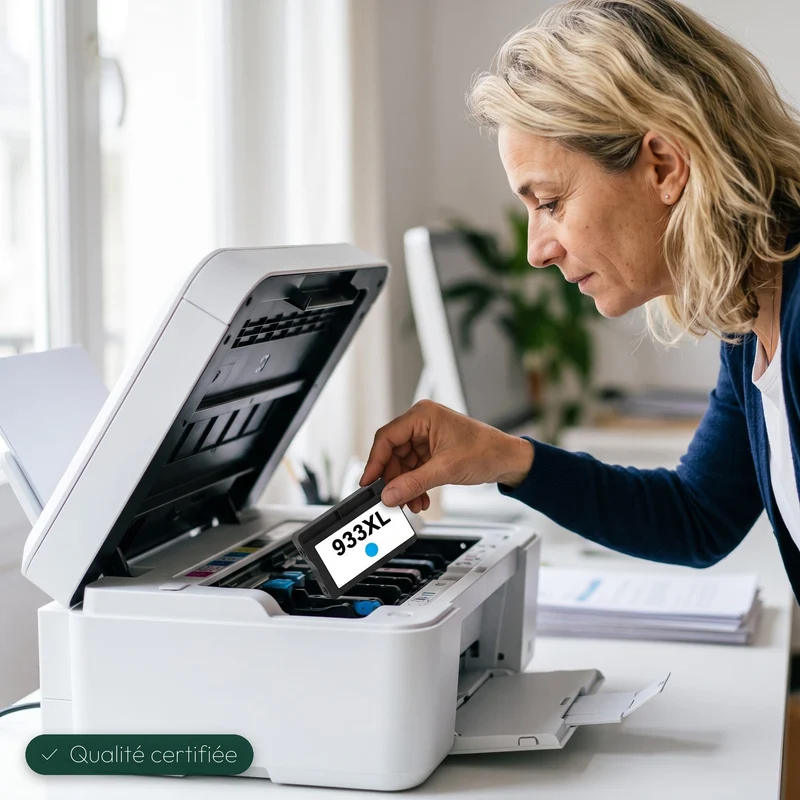 Cartouche HP 933 XL Cyan: OfficeJet 6100, 6600, 6700