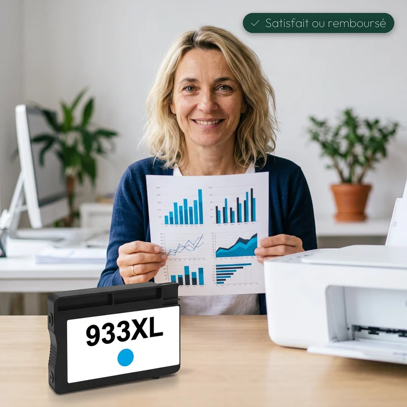 Cartouche HP 933 XL Cyan: OfficeJet 6100, 6600, 6700