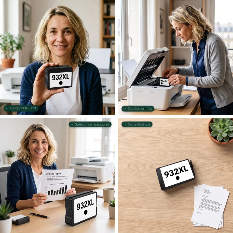 Cartouche HP 932 XL Noir: OfficeJet 6100, 6600, 6700