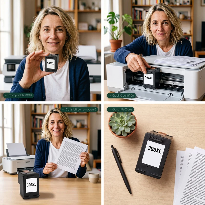 Cartouche HP 303 XL Noir — DeskJet 1110, Envy 4520