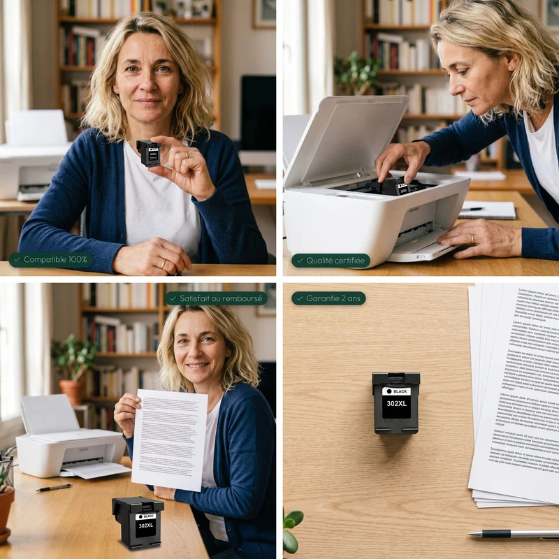 Cartouche HP 302 XL Noir — DeskJet 1110, DeskJet 1112