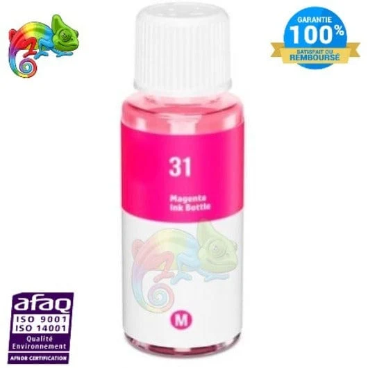 Flacon Encre HP 30/31/32 Magenta: Smart Tank 550, 570