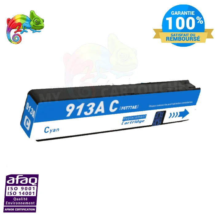 Cartouche HP 913 Cyan: PageWide Pro 452dw, 477dw, 552dw