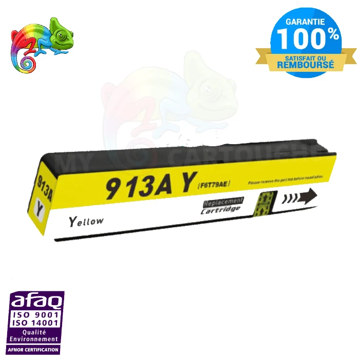 Cartouche HP 913 Jaune: PageWide Pro 452dw, 477dw, 552dw
