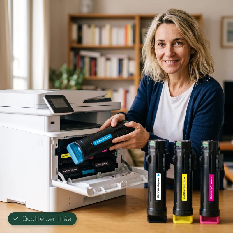 Pack 4 Toners Xerox Phaser 6510 Noir Cyan Magenta Jaune — Phaser 6510DN, WorkCentre 6515DN