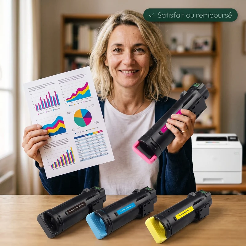 Pack 4 Toners Xerox Phaser 6510 Noir Cyan Magenta Jaune — Phaser 6510DN, WorkCentre 6515DN