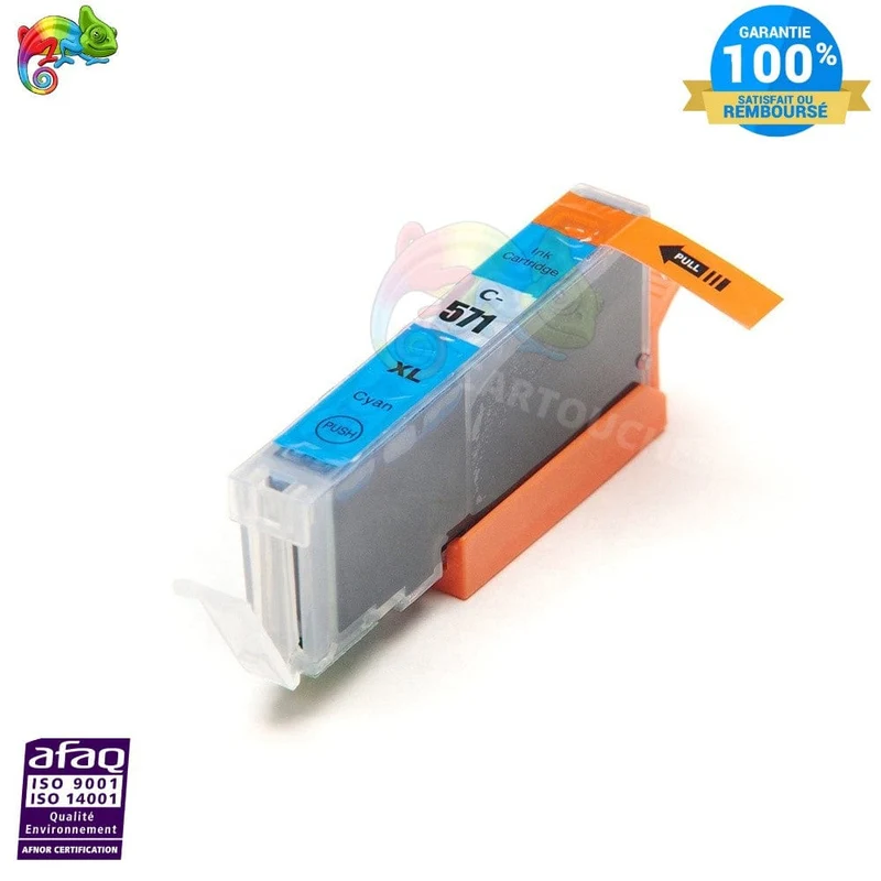 Cartouche Canon CLI-571 XL Cyan: PIXMA MG5750, MG7750, TS5050