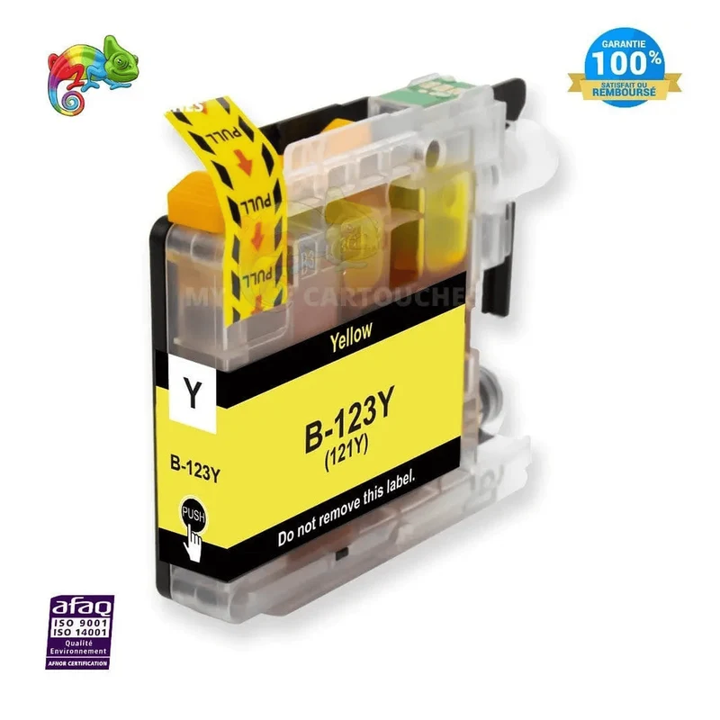 Cartouche Brother LC-123 XL Jaune — DCP-J132W, DCP-J152W