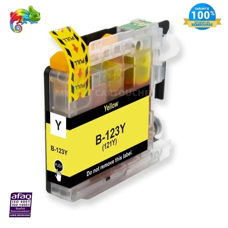 Cartouche Brother LC-123 XL Jaune — DCP-J132W, DCP-J152W