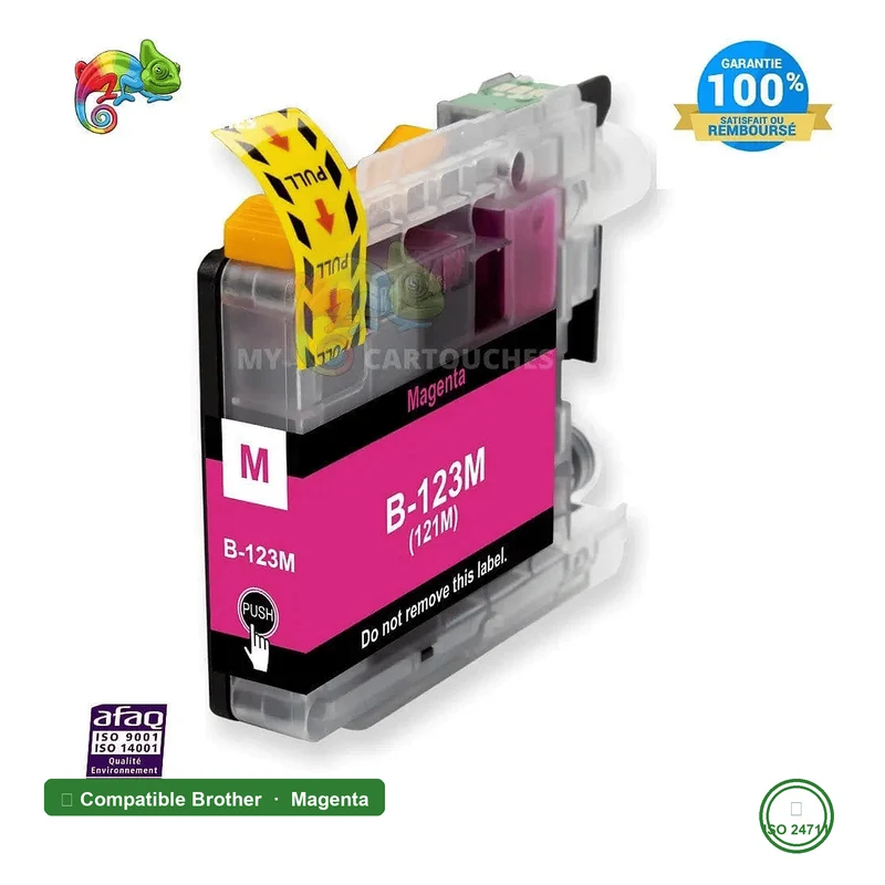 Cartouche Brother LC-123 XL Magenta — DCP-J552DW, MFC-J470DW