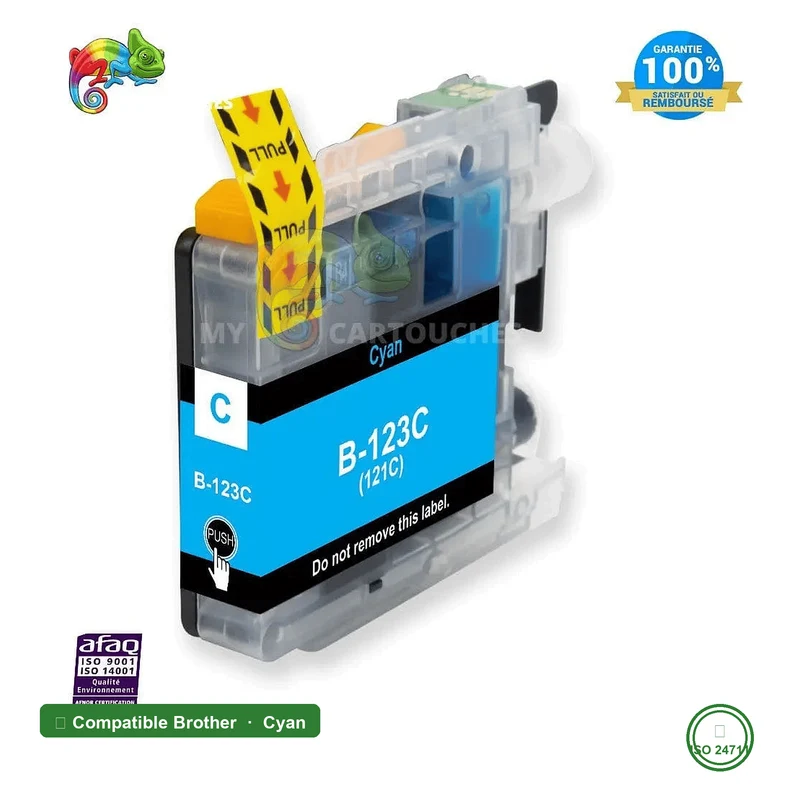 Cartouche Brother LC-123 XL Cyan — DCP-J132W, DCP-J152W