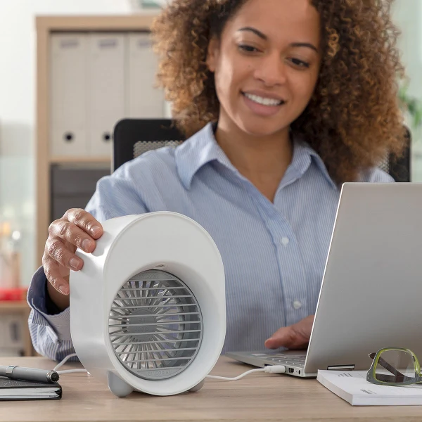 Mini-climatiseur humidificateur a ultrason avec led - Livraison Offerte
