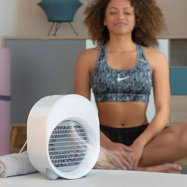 Mini-climatiseur humidificateur a ultrason avec led - Livraison Offerte