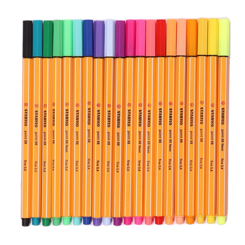 20 Feutres d'écriture avec trousse en papier