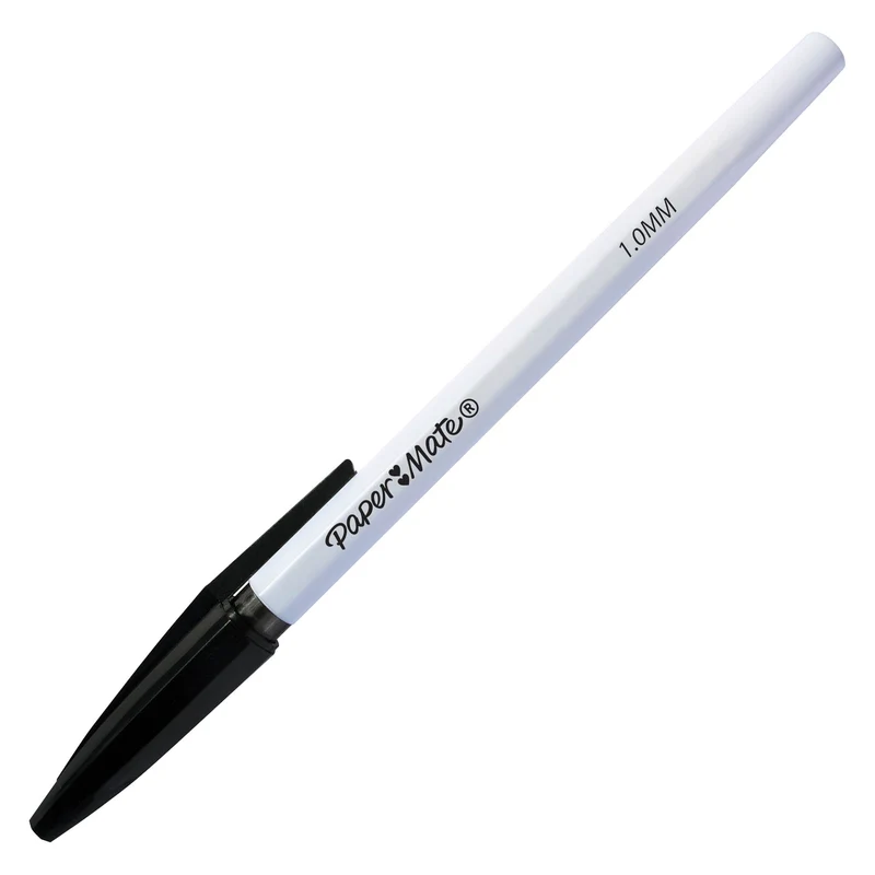 Lot de 8 stylos bille bleu noir rouge et vert