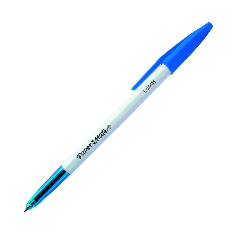 Lot de 8 stylos bille bleu noir rouge et vert