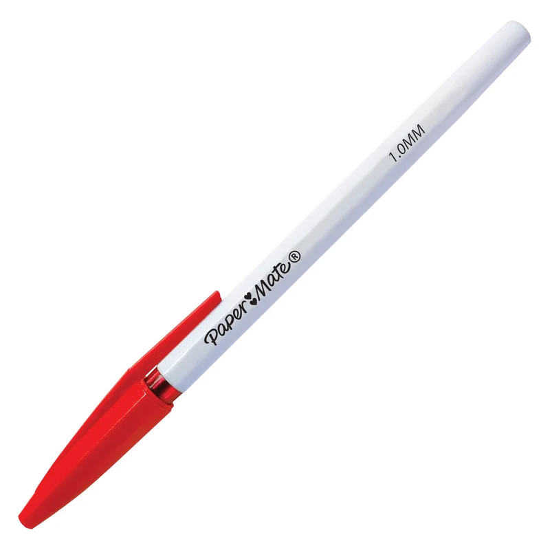 Lot de 8 stylos bille bleu noir rouge et vert