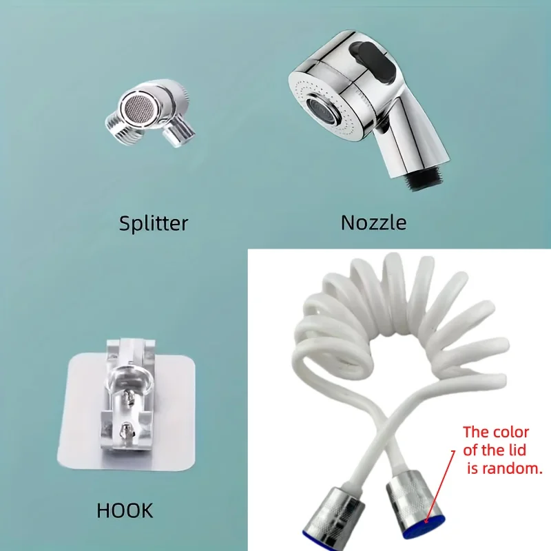 Prolongateur de Robinet Flexible avec Douchette – Tuyau Spirale pour Cuisine & Bain des Animaux