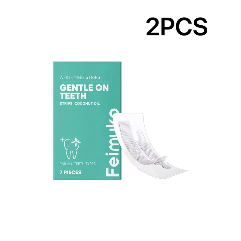 Bandes Blanchissantes Dents à l’Huile de Coco – Réduction des Taches et Soin Dentaire à Domicile