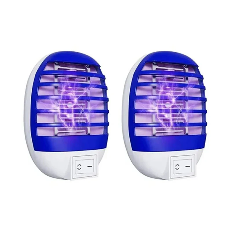 Lot de 4 Pièges Électriques Anti-Moustiques à LED UV – Lampes Anti-Insectes Sans Odeur pour Intérieur