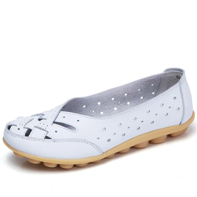 Ballerines En Cuir Confortables et Respirantes