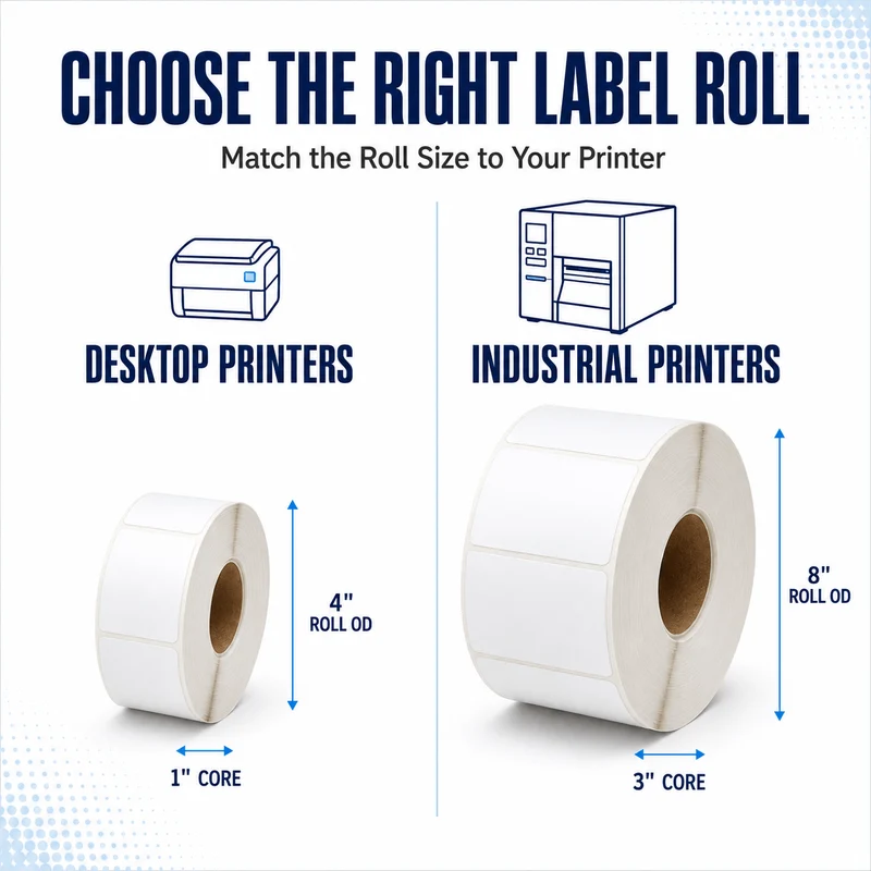 Thermal Transfer Labels - Glossy White Polyester for Desktop and Industrial Printers