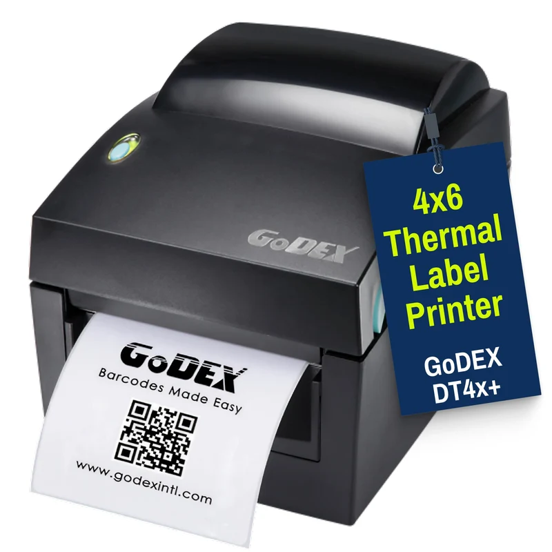 4×6 Thermal Label Printer for Shipping Labels - GoDEX DT4x