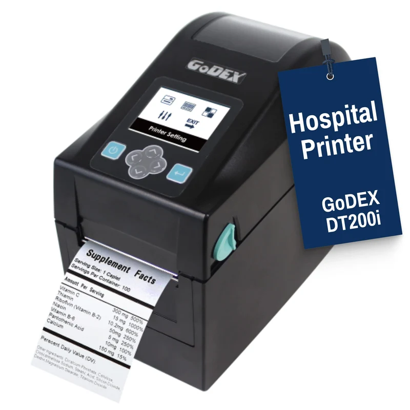 Hospital Printer GoDEX DT200i - 203 DPI Thermal Printer – Compact, Fast, and Reliable