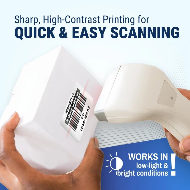 Custom Barcode Inventory Labels Numbered for Asset Tracking - 3M Heavy-Duty