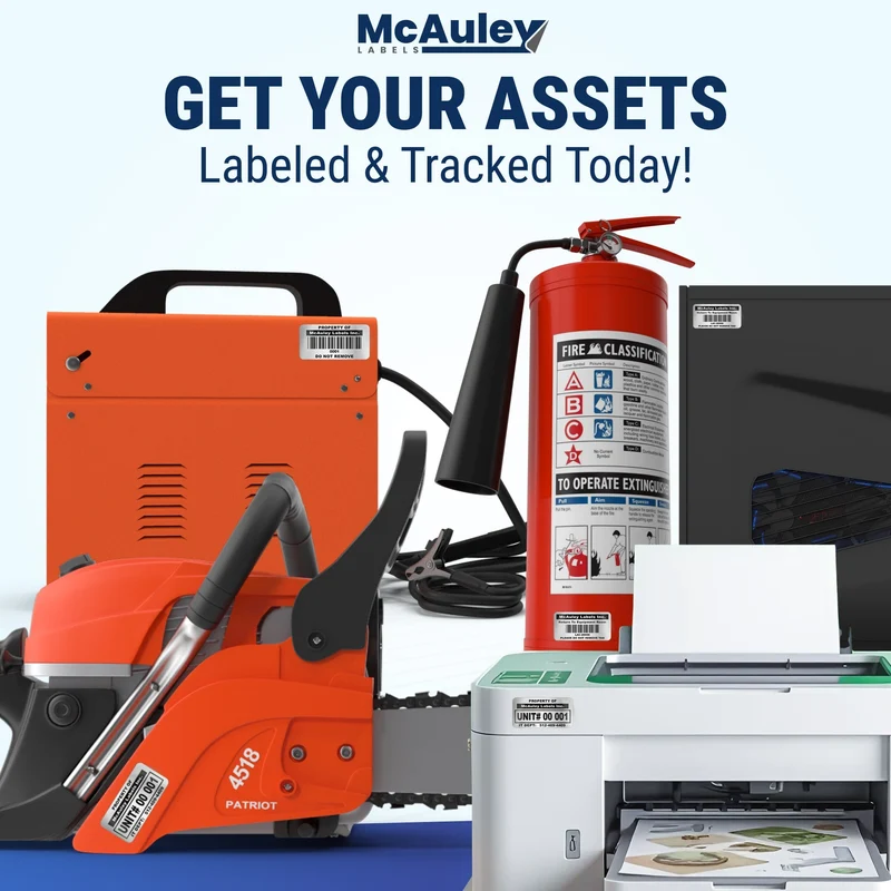 Custom QR Code Inventory Labels Numbered for Asset Tracking - 3M Heavy-Duty